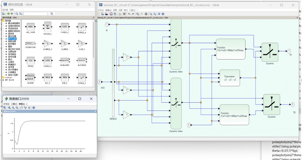 Ganzlab.Glink 系统框图建模与仿真界面
