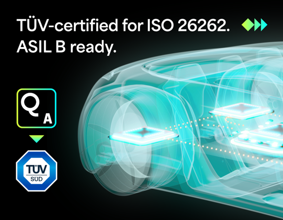 Qorix Adaptive TÜV 认证 ISO 26262 ASIL B